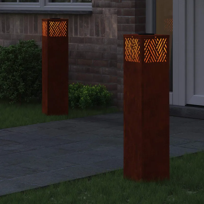 Saulės LED šaligatvio šviesa 2 pcs Bronzinė