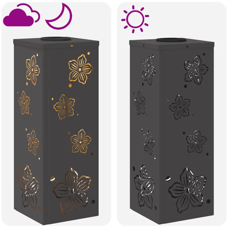 Saulės LED šaligatvio šviesa 2 pcs Juoda