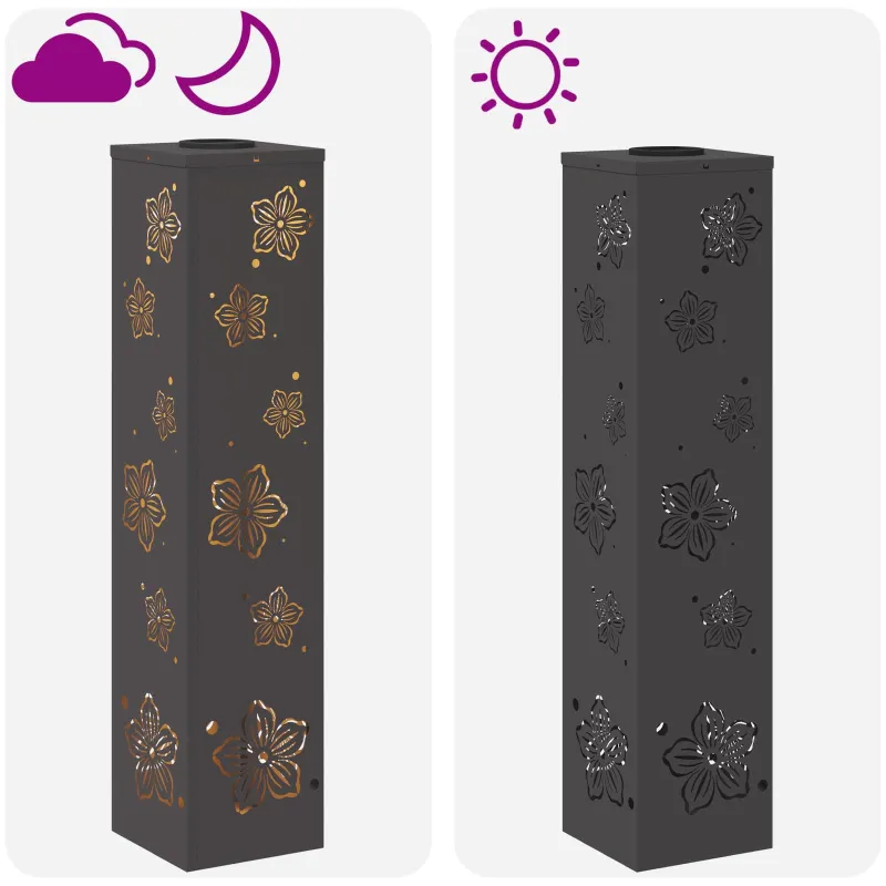 Saulės LED šaligatvio šviesa 2 pcs Juoda