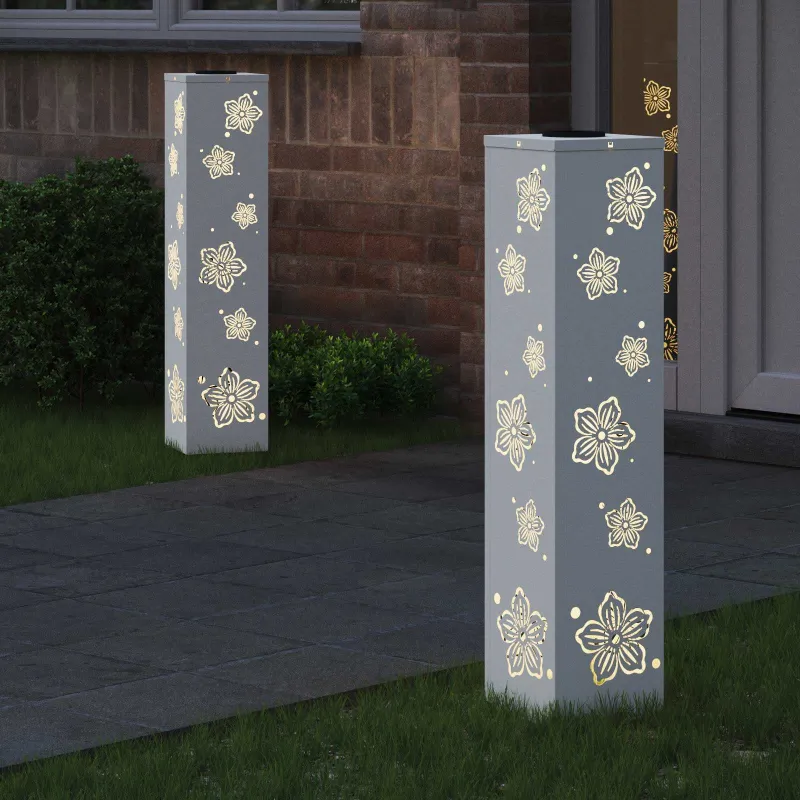 Saulės LED šaligatvio šviesa 2 pcs Balta
