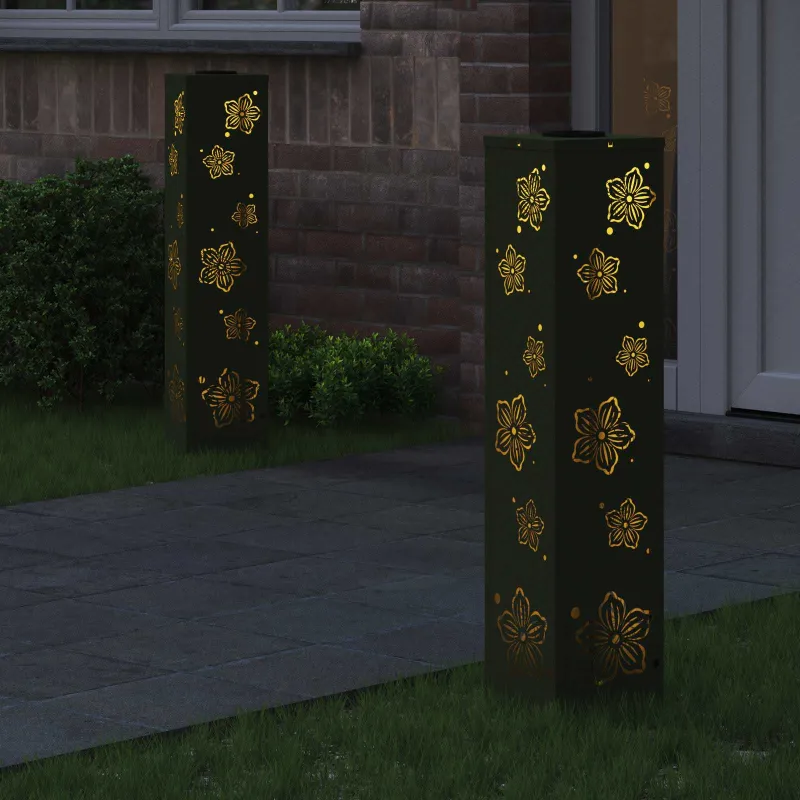 Saulės LED šaligatvio šviesa 2 pcs Alyvuogių žalia