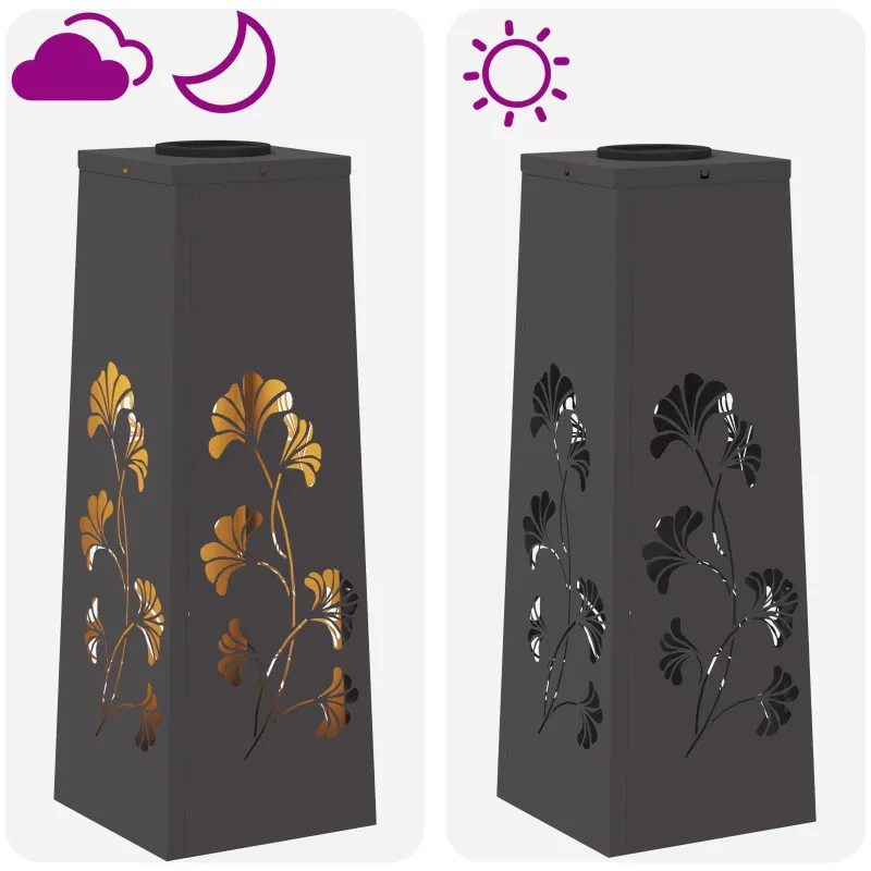 Saulės LED šaligatvio šviesa 2 pcs Juoda
