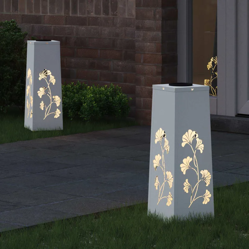 Saulės LED šaligatvio šviesa 2 pcs Balta