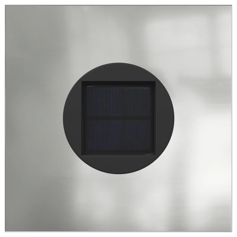 Saulės LED šaligatvio šviesa 2 pcs Sidabro Cinkuota plienas