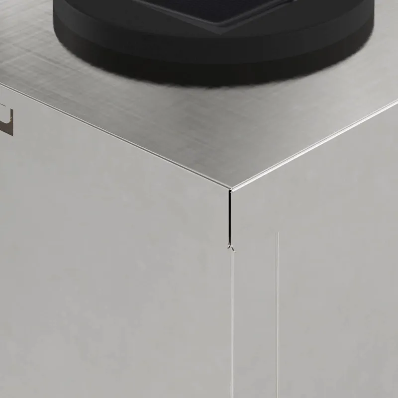 Saulės LED šaligatvio šviesa 2 pcs Sidabro Nerūdijantis Plienas