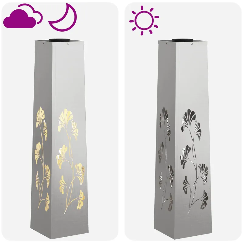 Saulės LED šaligatvio šviesa 2 pcs Sidabro Nerūdijantis Plienas