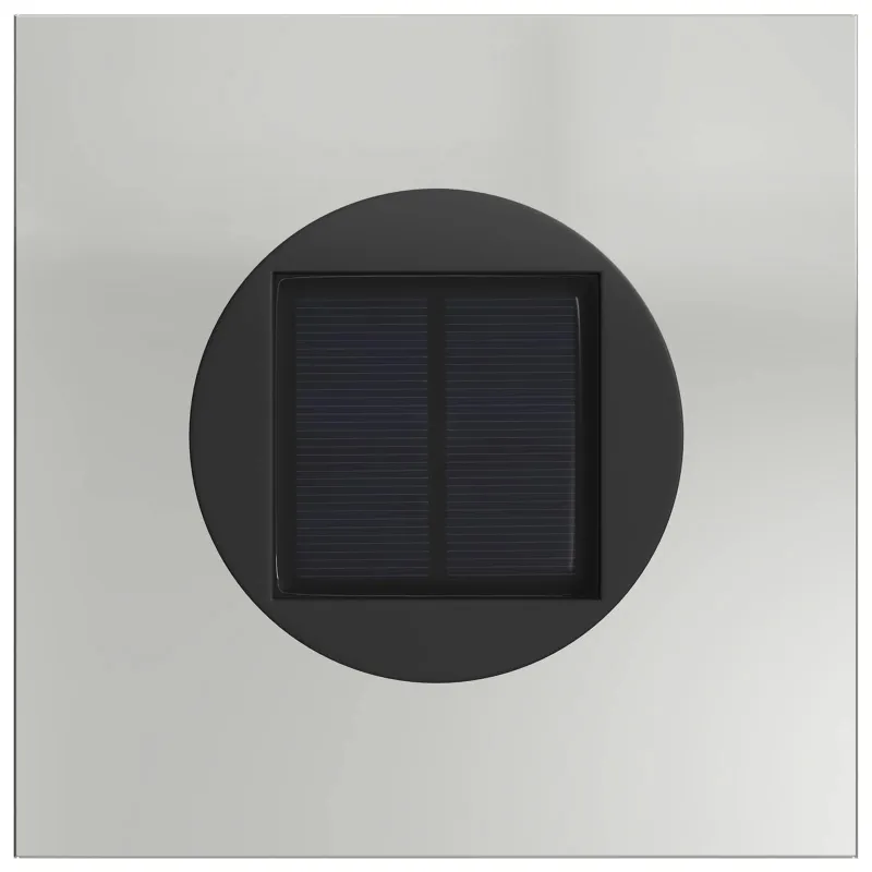 Saulės LED šaligatvio šviesa 2 pcs Sidabro Cinkuota plienas