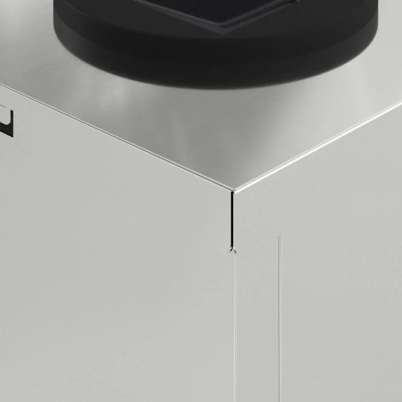 Saulės LED šaligatvio šviesa 2 pcs Sidabro Cinkuota plienas