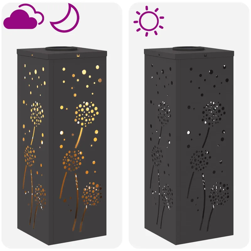 Saulės LED šaligatvio šviesa 2 pcs Juoda