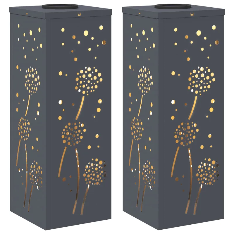 Saulės LED šaligatvio šviesa 2 pcs Antracitas