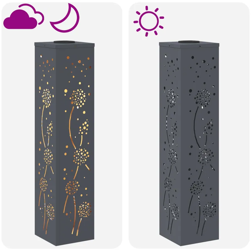 Saulės LED šaligatvio šviesa 2 pcs Antracitas