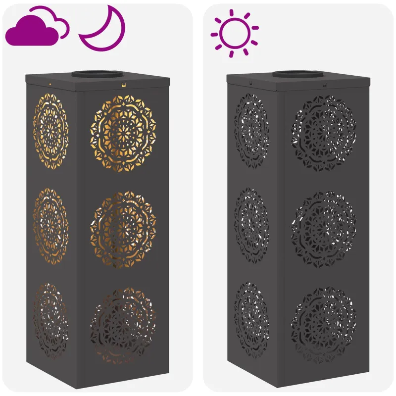 Saulės LED šaligatvio šviesa 2 pcs Juoda