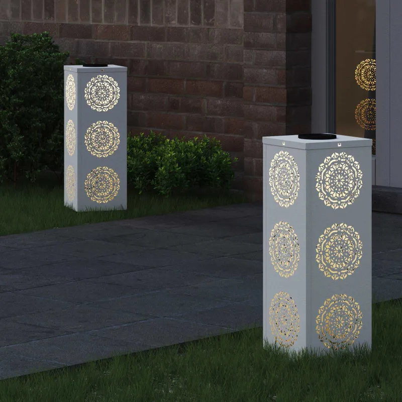 Saulės LED šaligatvio šviesa 2 pcs Balta