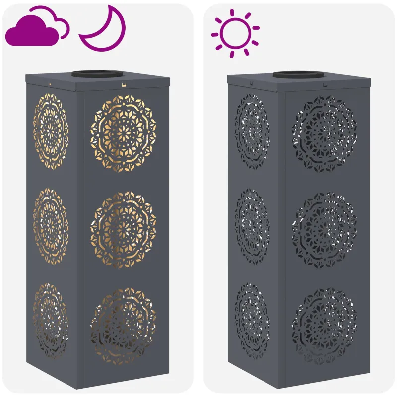 Saulės LED šaligatvio šviesa 2 pcs Antracitas
