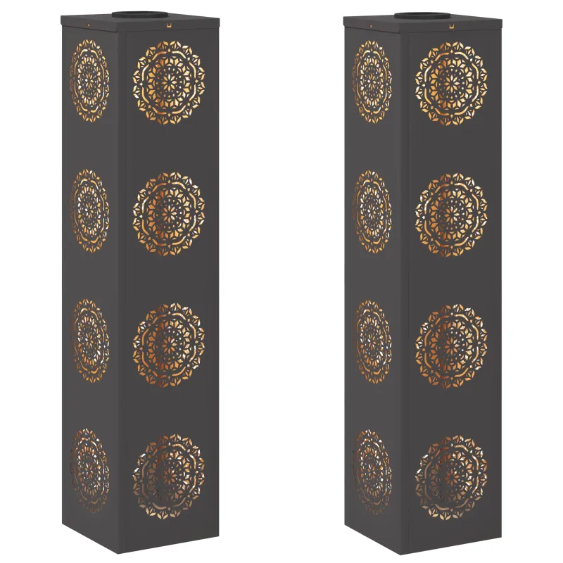 Saulės LED šaligatvio šviesa 2 pcs Juoda