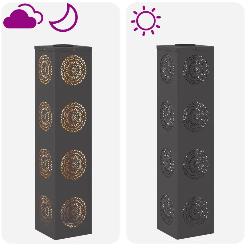 Saulės LED šaligatvio šviesa 2 pcs Juoda