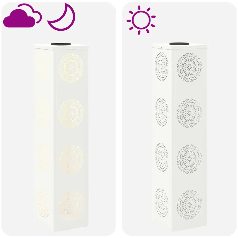 Saulės LED šaligatvio šviesa 2 pcs Balta