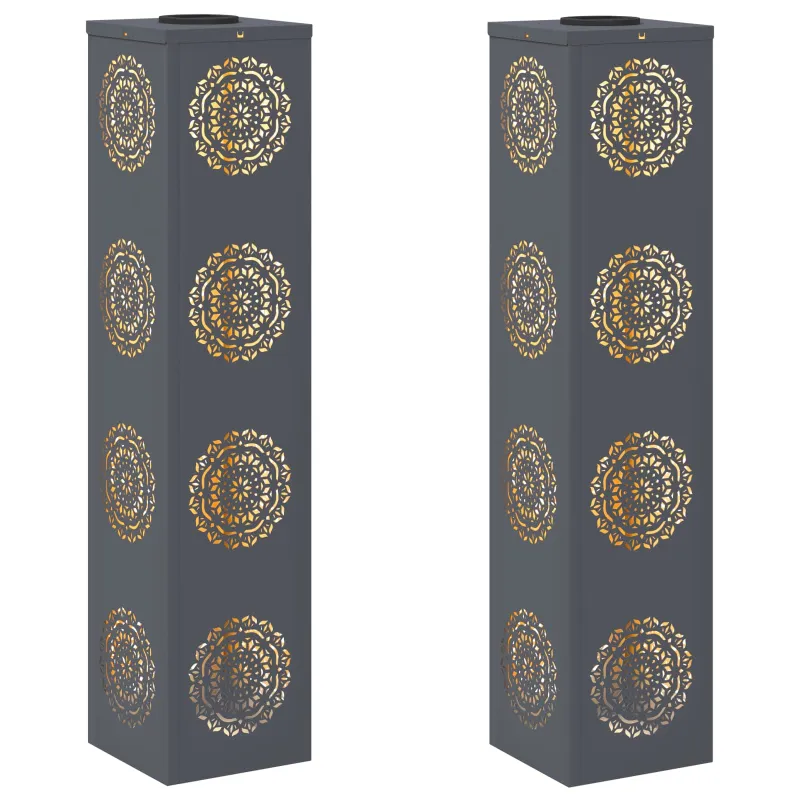 Saulės LED šaligatvio šviesa 2 pcs Antracitas