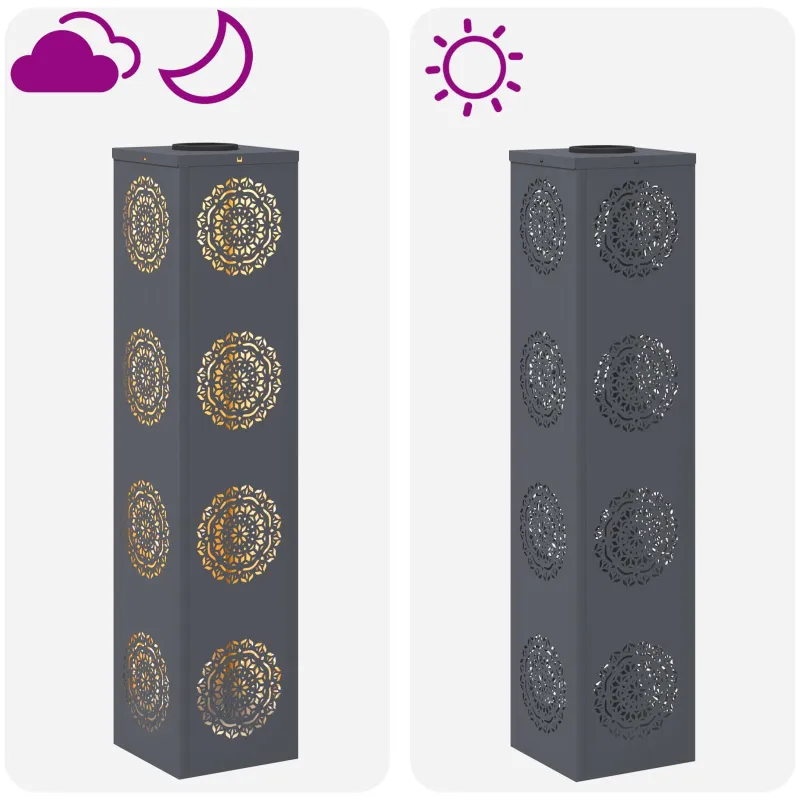 Saulės LED šaligatvio šviesa 2 pcs Antracitas