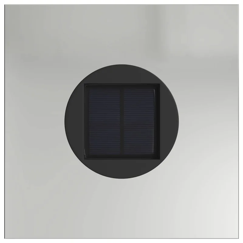 Saulės LED šaligatvio šviesa 2 pcs Sidabro Cinkuota plienas