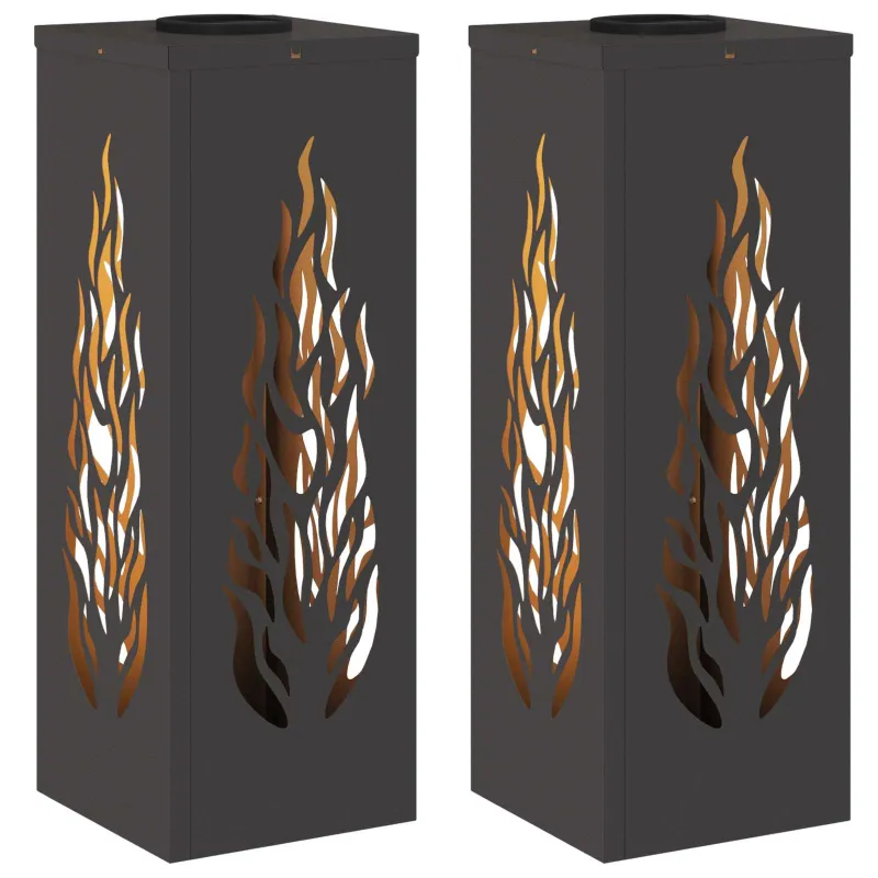 Saulės LED šaligatvio šviesa 2 pcs Juoda