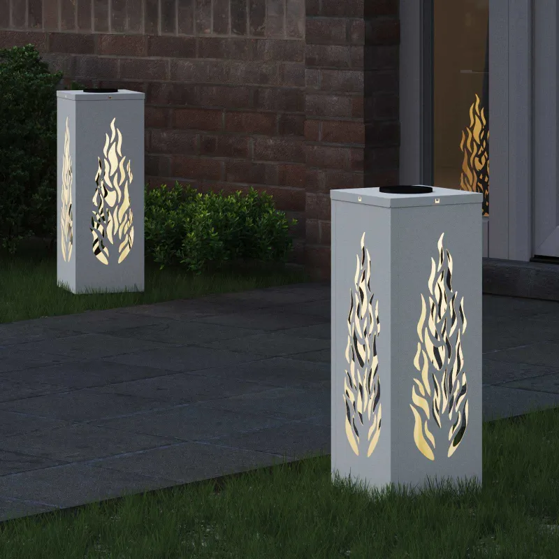 Saulės LED šaligatvio šviesa 2 pcs Balta