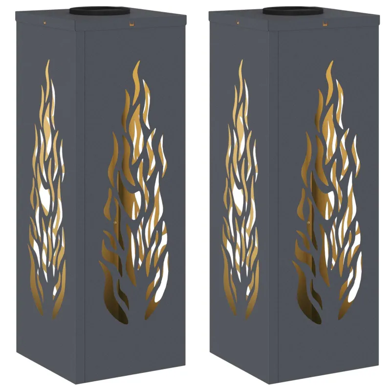 Saulės LED šaligatvio šviesa 2 pcs Antracitas
