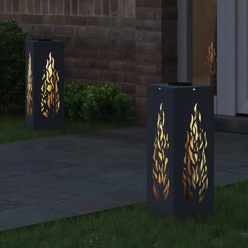 Saulės LED šaligatvio šviesa 2 pcs Antracitas