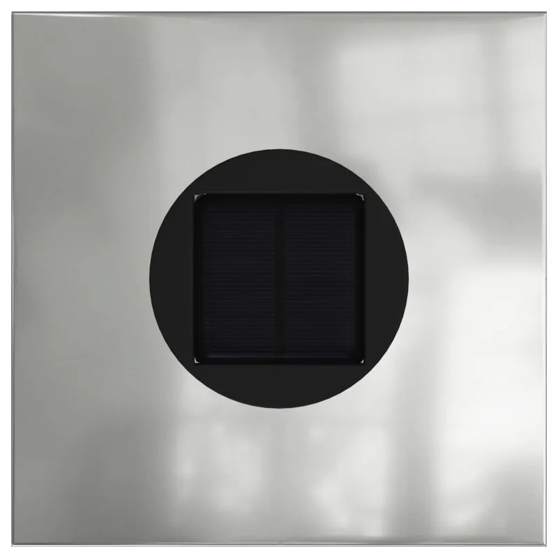 Saulės LED šaligatvio šviesa 2 pcs Sidabro Cinkuota plienas
