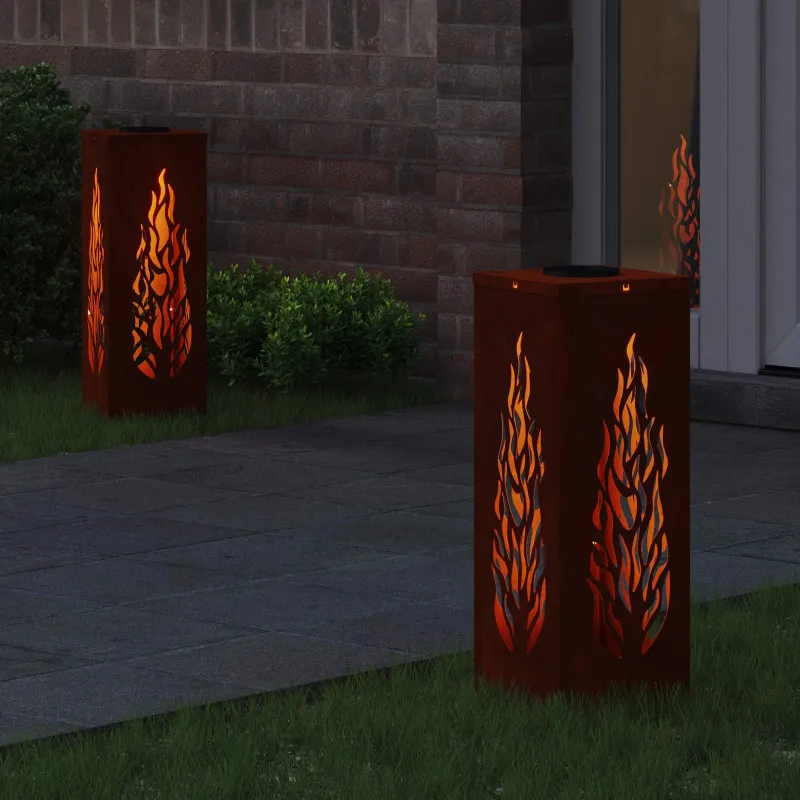 Saulės LED šaligatvio šviesa 2 pcs Bronzinė