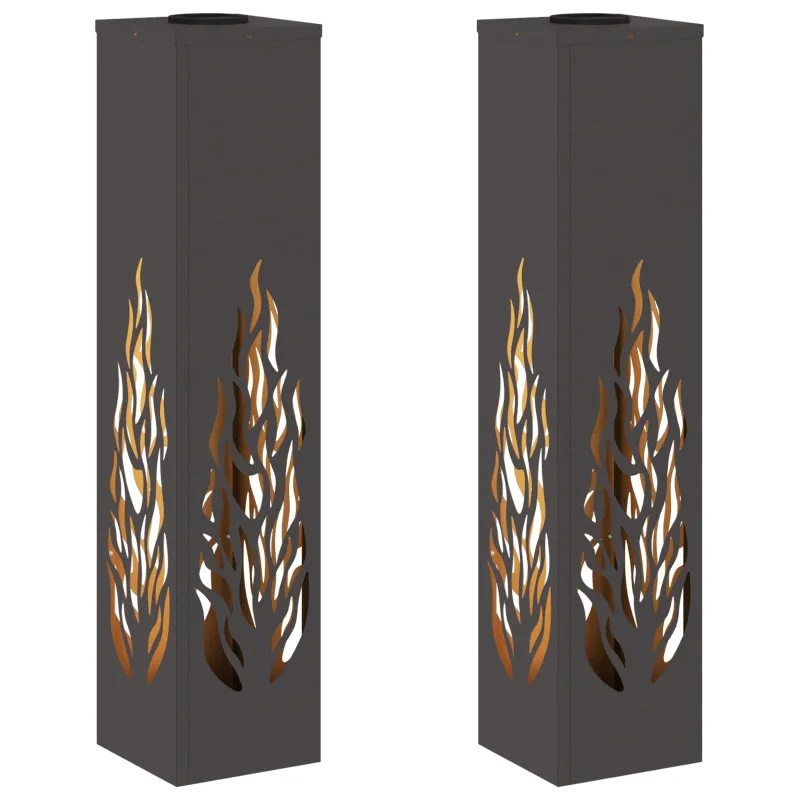 Saulės LED šaligatvio šviesa 2 pcs Juoda
