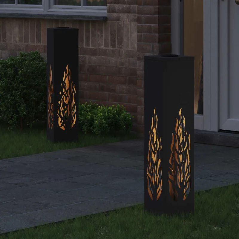 Saulės LED šaligatvio šviesa 2 pcs Juoda