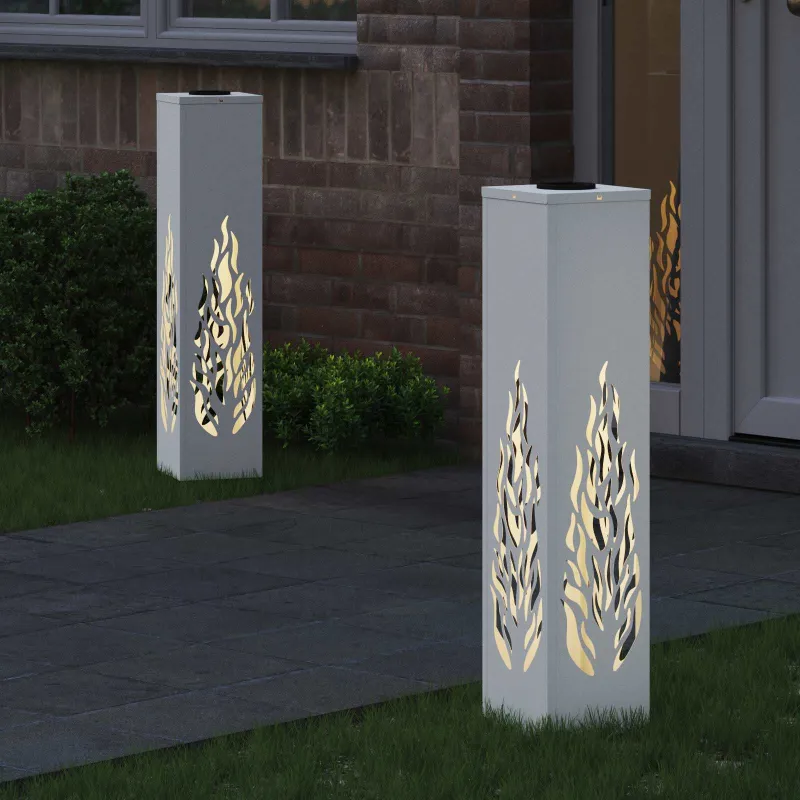 Saulės LED šaligatvio šviesa 2 pcs Balta