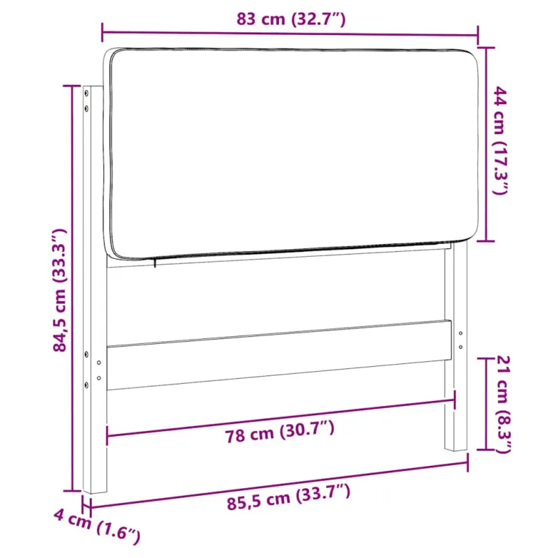Apmušta lovos galvūgalis su galvūgalio Ruda ir Taupe 80 cm