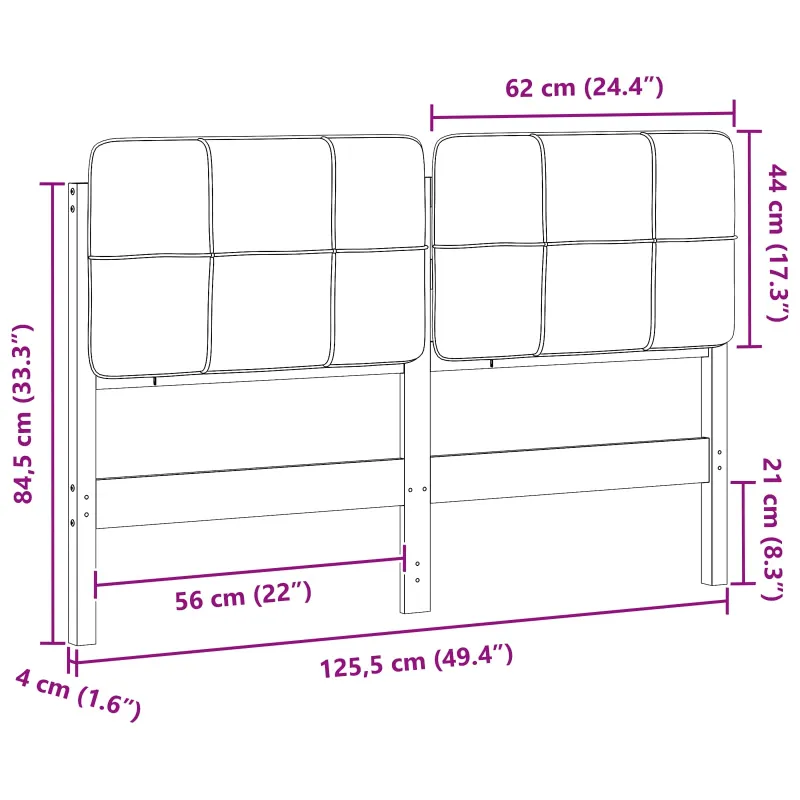 Apmušta lovos galvūgalis Balta ir šviesiai pilka 120 cm