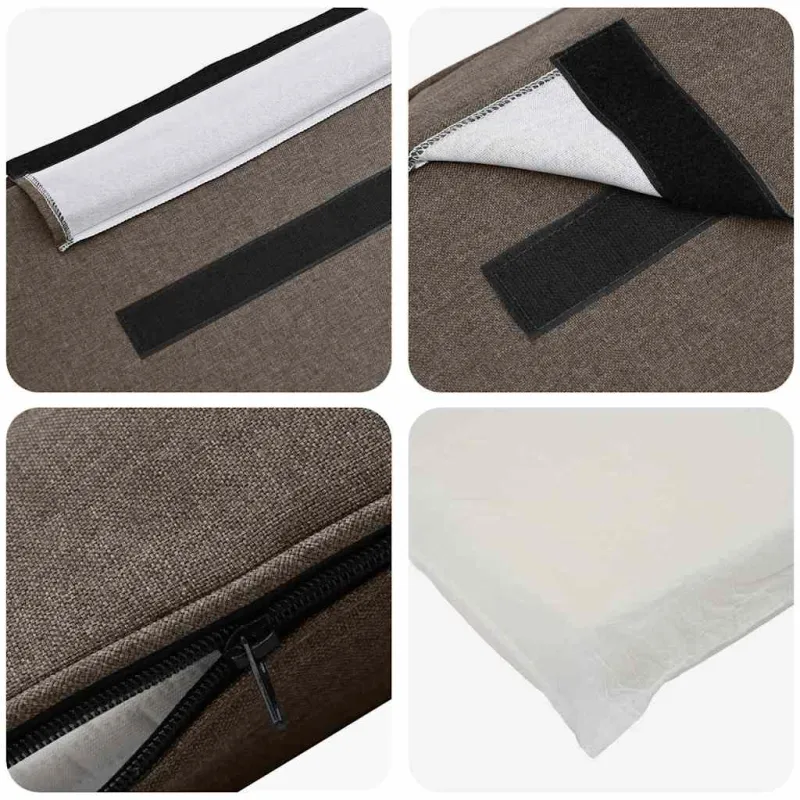 Apmušta lovos galvūgalis su galvūgalio Ruda ir Taupe 75 cm