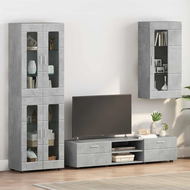 Medinė spinta Betono pilka 50 x 29 x 100 cm Apdirbta mediena
