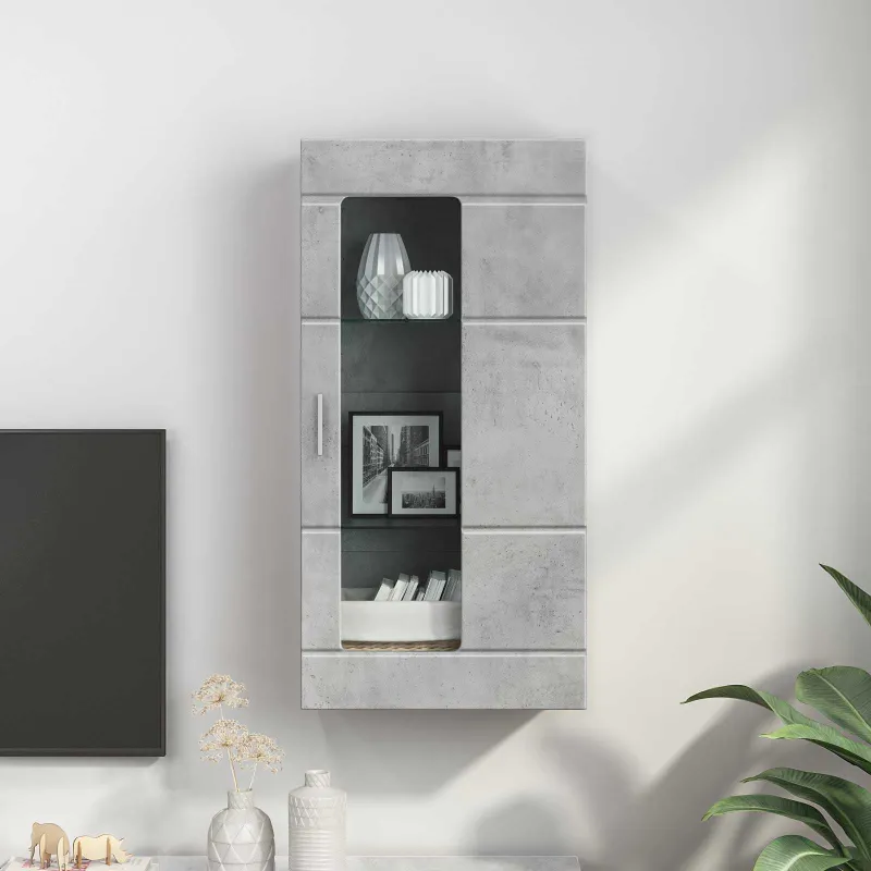 Medinė spinta Betono pilka 50 x 29 x 100 cm Apdirbta mediena