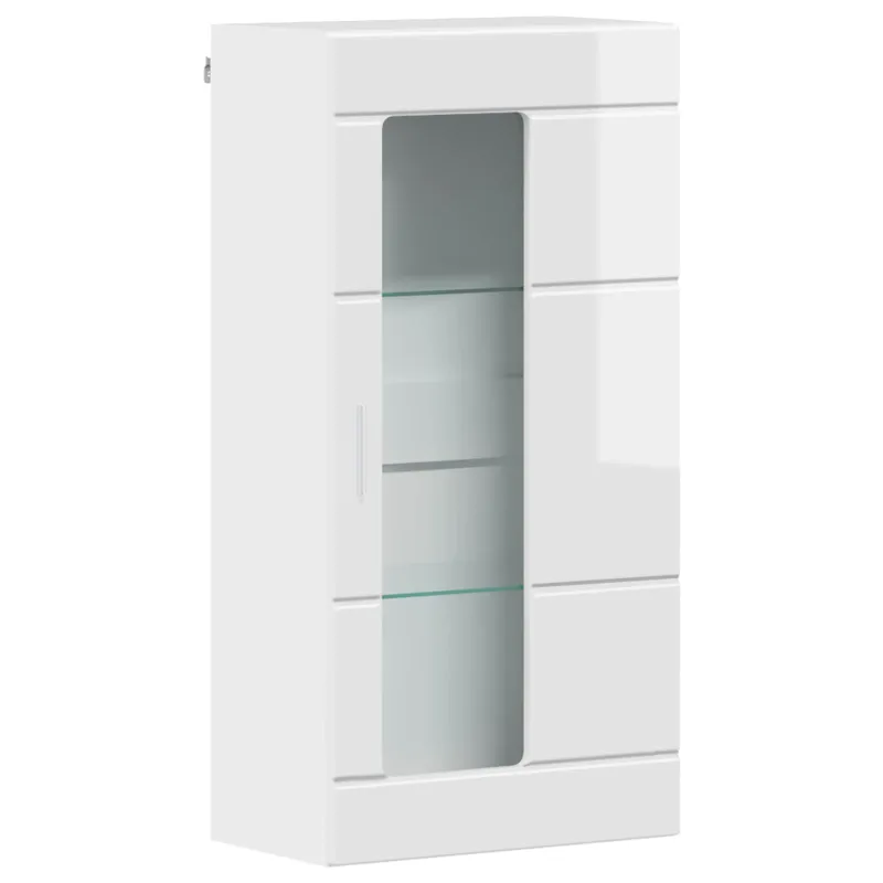 Medinė spinta Aukštai blizganti balta 50 x 29 x 100 cm