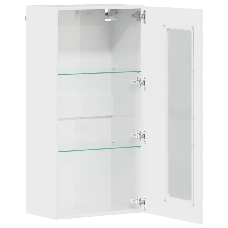Medinė spinta Aukštai blizganti balta 50 x 29 x 100 cm