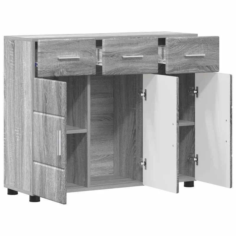 Kabalas su lentyna FLORIN Pilkas Sonoma 88,5 x 30,5 x 73 cm