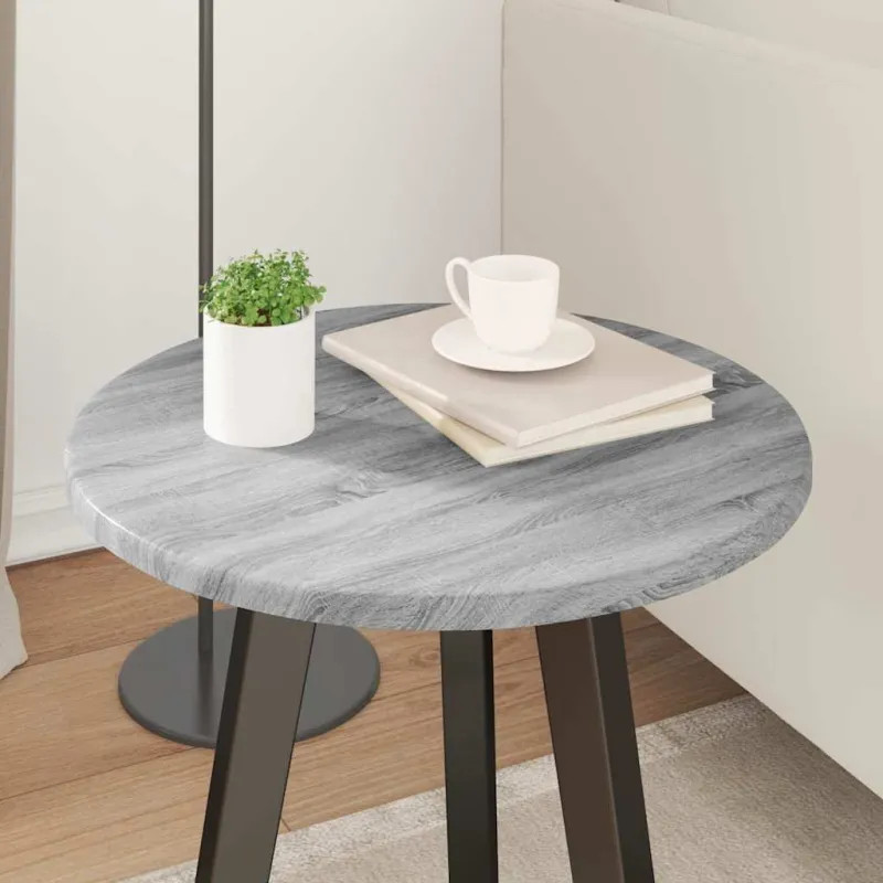 Stalo viršus Pilka sonoma ąžuolo Ø 40 x 1,5 cm Apdirbta mediena