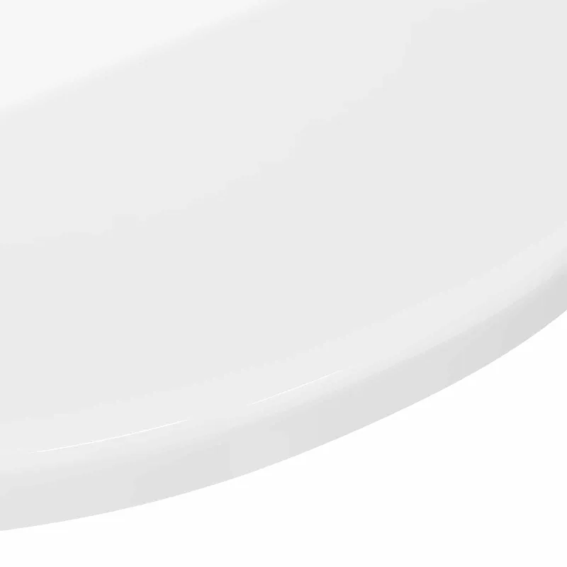 Stalo viršus Ypatingai blizgi balta Ø 50 x 1,5 cm