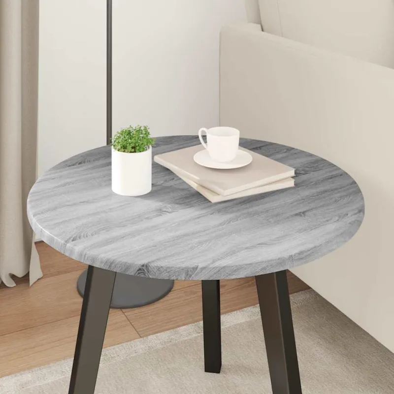 Stalo viršus Pilka sonoma ąžuolo Ø 50 x 1,5 cm Apdirbta mediena