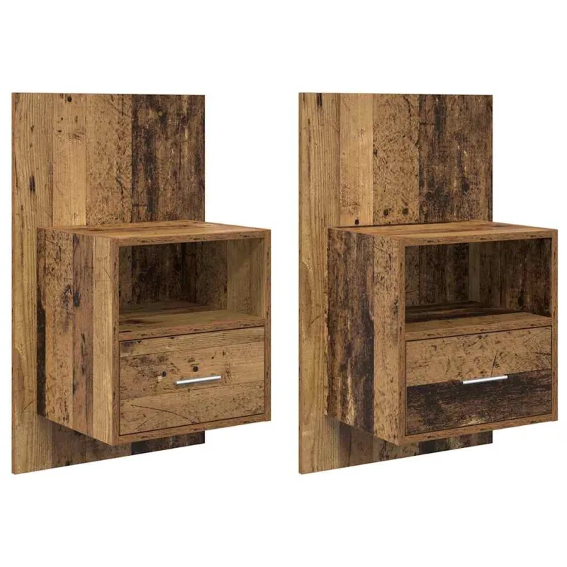 Šalia lovos spintelė 2 pcs Senas medis 50 x 32.5 x 80cm