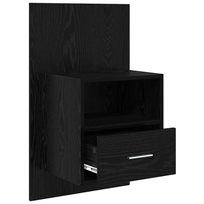 Šalia lovos spintelė 2 pcs Juodas ąžuolas 50 x 32.5 x 80cm