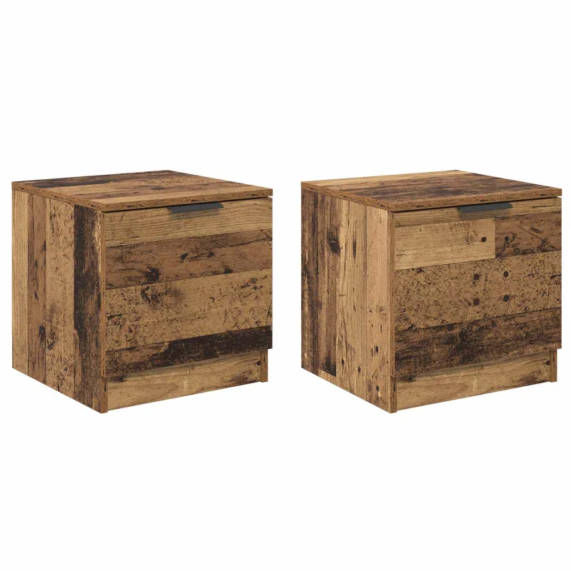 Lovos spintelė su stalčių 2 pcs Senas medis 40 x 39 x 40cm