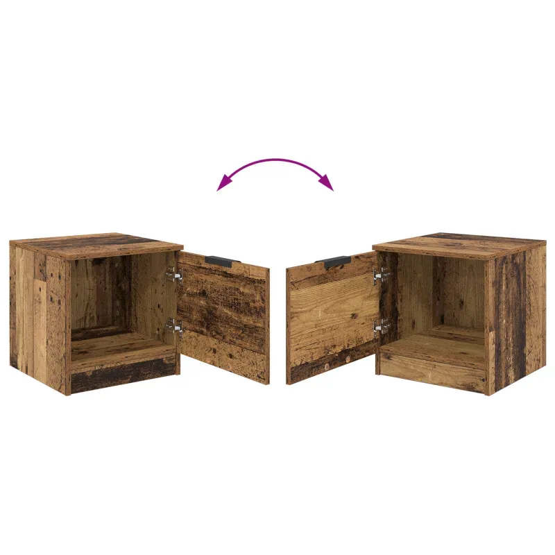 Lovos spintelė su stalčių 2 pcs Senas medis 40 x 39 x 40cm