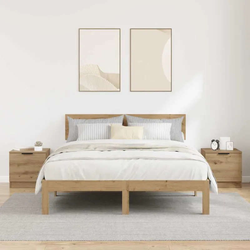 Lovos spintelė 2 pcs Amatininkų ąžuolas 40 x 39 x 40cm