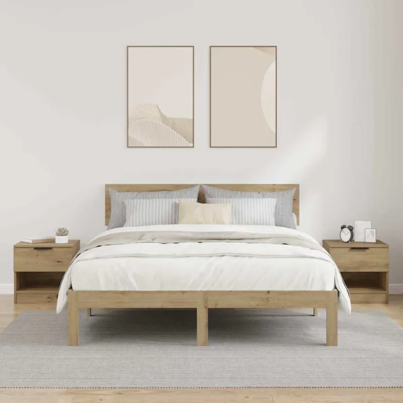 Lovos spintelė 2 pcs Amatininkų ąžuolas 40 x 39 x 40cm